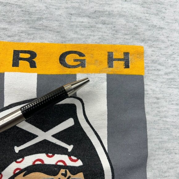 90s Vintage Pittsburgh Pirates Graphic Tee Mens XL Dead Stock 1991 NL Champions - Picture 7 of 11